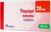 УЛЬТОП КАПС КИШЕЧН/РАСТВ 20МГ N28 УП КНТ-ЯЧ ПК