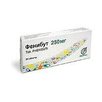 ФЕНИБУТ ТАБ 250МГ N20 УП КНТ-ЯЧ ПК 10*2
